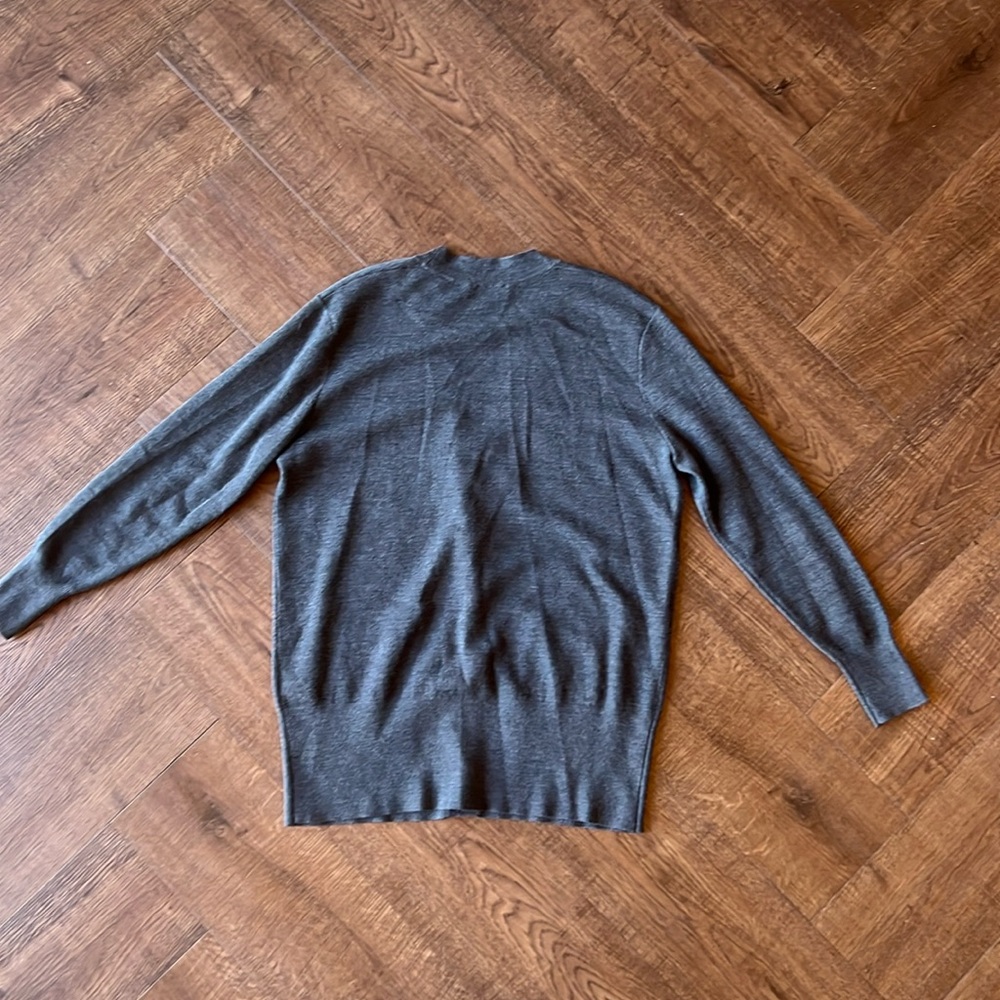 Sandro Sweater With Pearl Detailing Charcoal Gray Sz M - Picture 3 of 3